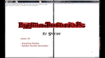 Python Tutorial v3.2.5 Lesson 10 - Random Number Generation and Importing Modules