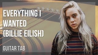 easy guitar tab: how to play everything i wanted by billie eilish
