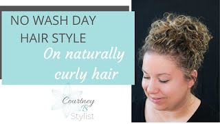 QUICK &amp; EASY HAIR STYLE.  Simple style for naturally curly hair.