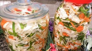 How To Make Cabbage Pickle/Cách Làm Bắp Cải Muối Chua Đon Giản Không Dùng Giấm|Nhi Cooking
