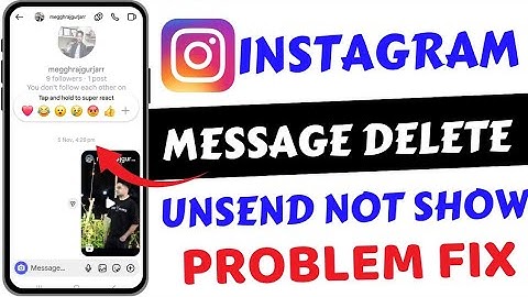 Instagram Messages Delete Option Not Showing Today || Instagram Messages Unsend Option Not Showing