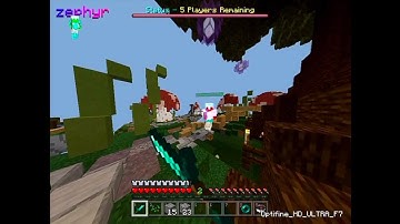 Hacking on skywars Mineplex server (ZEPHYR CLIENT)