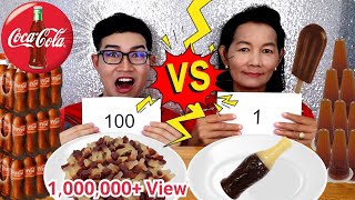 100 Layers Challenge Cola Jelly Pipo Cola Popsicle Coke Flavored Candy #Mukbang COLA :Kunti