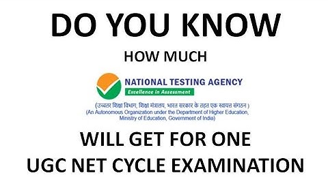 DO YOU KNOW HOW MUCH NTA GET FOR ONE UGC NET EXAM CYCLE ? | WATCH THE MIND BLOWING VIDEO