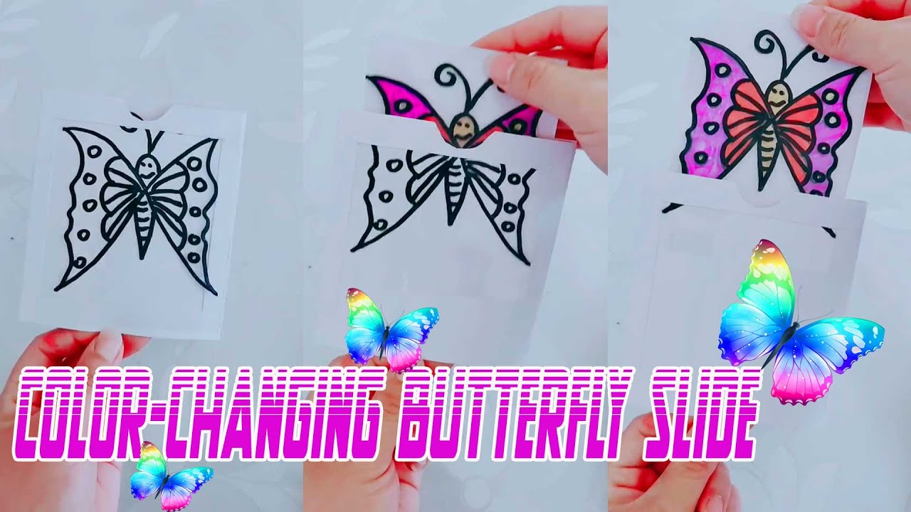 Crafting Magic: Color Changing Butterfly Slide from Paper 🎨 | Easy ...