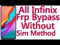 All Infinix Frp Bypass Without Sim Method 2020 | All Infinix Google Lock/Frp Bypass 1000% Work