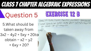 Q 5, Ex 12 B - Algebraic Expression - Chapter 12- Maths Class 7th - NCERT
