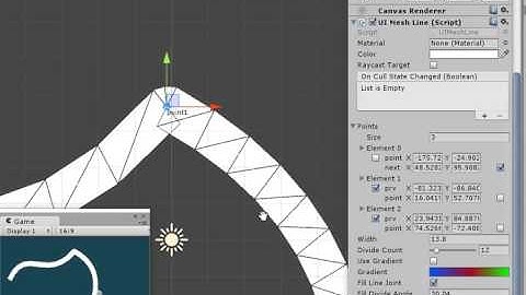 Draw  bezier mesh lines in Unity3D canvas