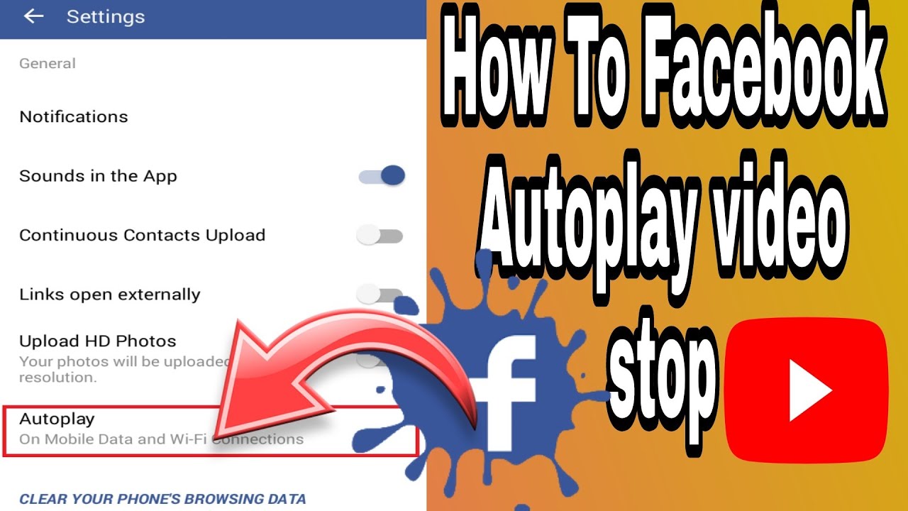 How To Facebook Autoplay Video Stop YouTube