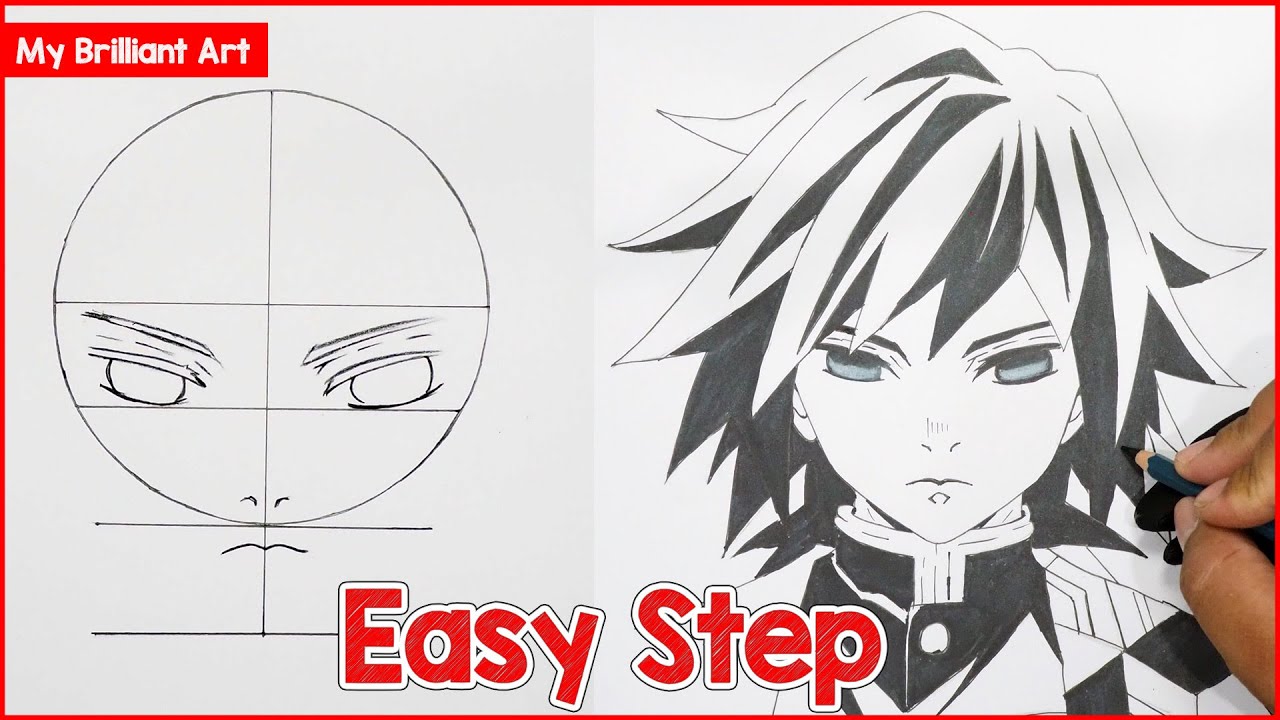 Drawing Giyuu Tomioka - [Demon Slayer - Kimetsu no Yaiba]  Drawing Giyuu  Tomioka [Demon Slayer - Kimetsu no Yaiba] Já pensou em desenhar o seu  personagem favorito sem precisar copiar por