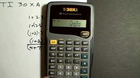 Calculator TI-30XA Part 2