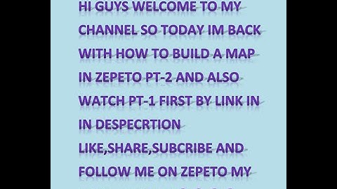 How To Build A map In Zepeto part-2