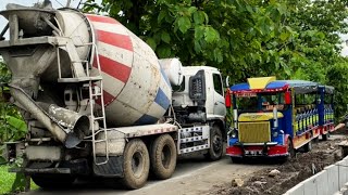 Ada Mobil Crane dan Tronton JALAN MACET Odong Odong Crash Dengan Truk Molen Tiba2Truk Dam Lewat