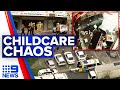 Four taken to hospital after car crash into Melbourne daycare office | 9 News Australia