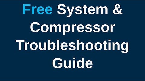 Free Compressor Troubleshooting Guide
