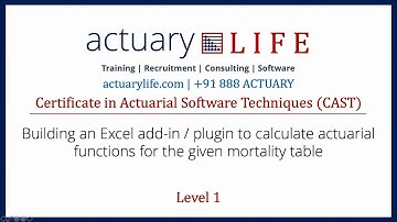 CAST Level 1 - Excel add-in to calculate actuarial functions