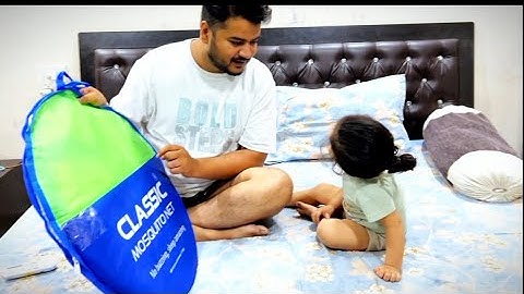 Classic Mosquito Double Bed Net|Review, Unboxing, Folding, Testing, setup for adults and children ❤️