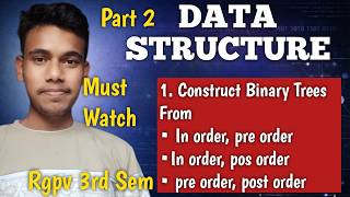 Construct Binary Tree from Inorder, Preorder &amp; Postorder | 3 Cases | RGPV 3rd Sem Data Structure