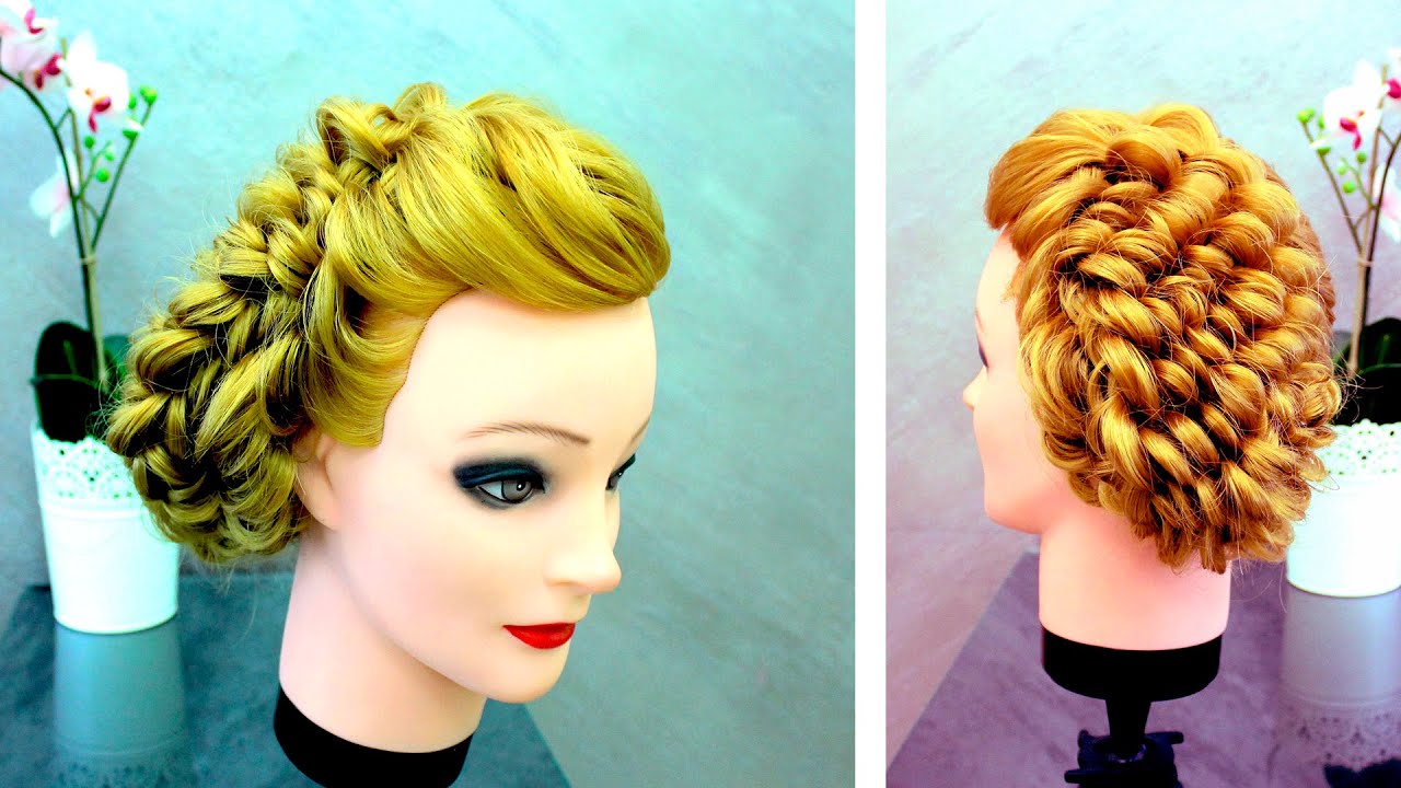 Asymmetrical Braided Updo Simple Hairstyle For Long Hair Youtube
