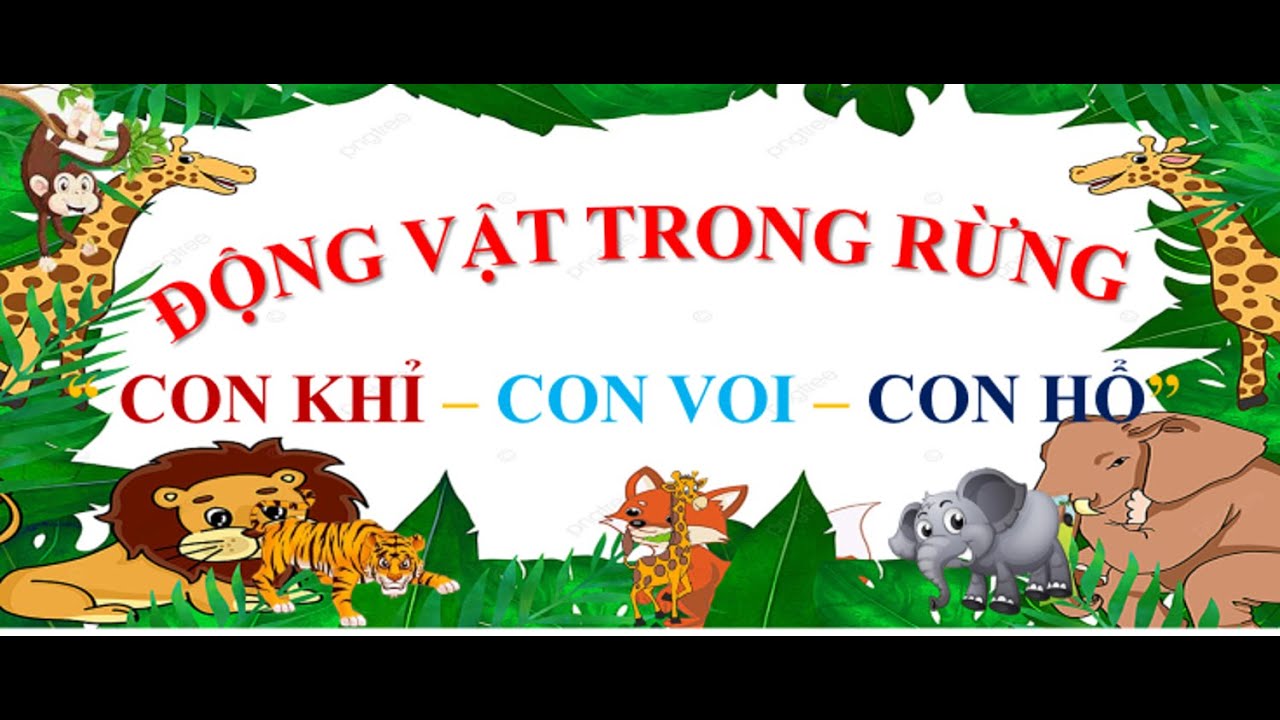 ĐỀ TÀI: ĐỘNG VẬT SỐNG TRONG RỪNG. CHỦ ĐỀ ĐỘNG VẬT. - YouTube