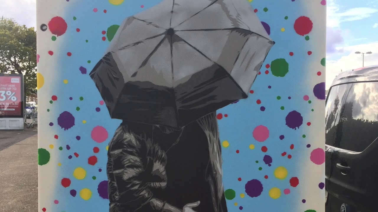 Johnman "Embrace the Rain" - Stillorgan Shopping Centre Dublin Canvas 2020 Street Art