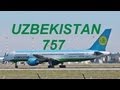 Uzbekistan Boeing 757 [UK75702] taxi & take-off from Rome Fiumicino Airport
