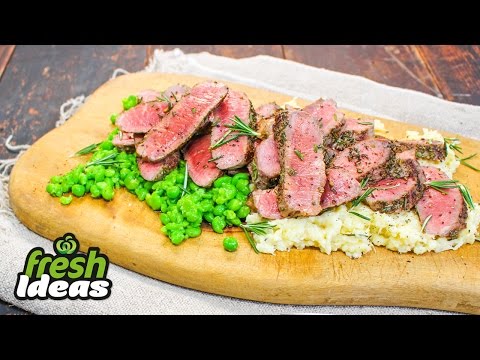 Lamb recipe with creamy parsnip mash and mushy peas - Woolworths Fresh Ideas