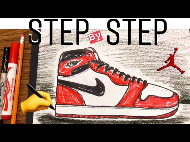 How to Draw NIKE Air Force 1 - Easy Custom SHOES for Kids #shoes #nike  #mrschuetteart 