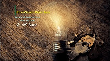 Protect All Sheets At Once With VBA Code