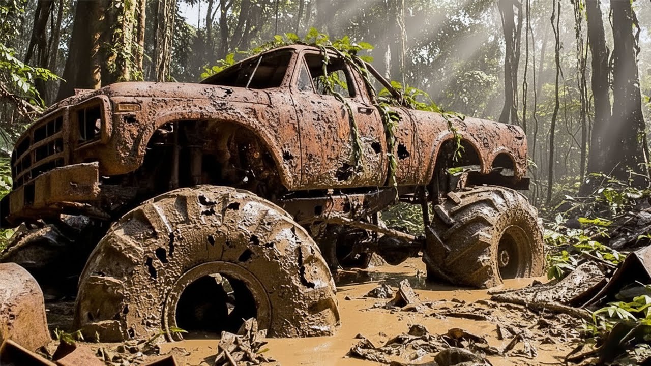 400$ Abandoned BIGFOOT Monster Truck In Mud Restored From Heavy Rust — Restore And Revive