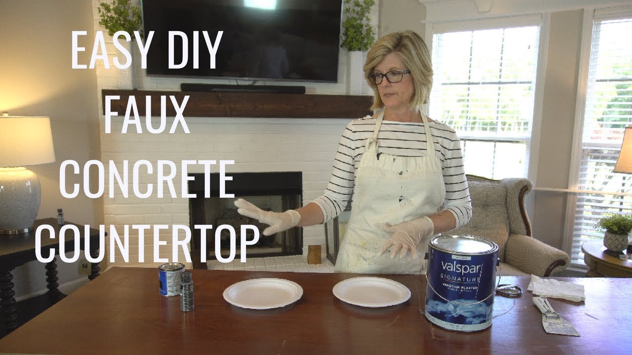 Easy Diy Faux Concrete Countertop Youtube