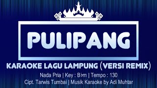 Pulipang | Karaoke Lirik | Nada Pria | Lagu Lampung Versi Remix | Cipt. Tarwis Tumbai | Key : B♭m