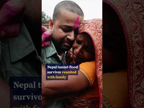 Nepal tunnel flood survivor reunited with family