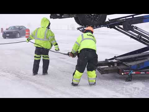 02-15-2023 Colorado Springs, CO - Winter Storm Semi Crash-Damaged Vechicles-94 Shutdown