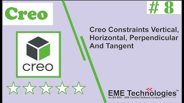 Creo Constraints Vertical, Horizontal, Perpendicular And Tangent