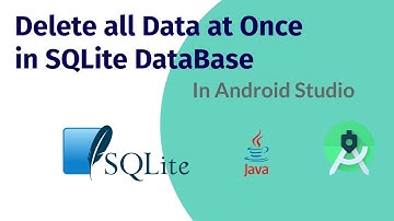 SqliteDataBase #6 : How to Delete all the Data at Once in the SQLite Database