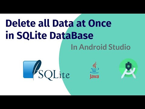 SqliteDataBase #6 : How to Delete all the Data at Once in the SQLite Database