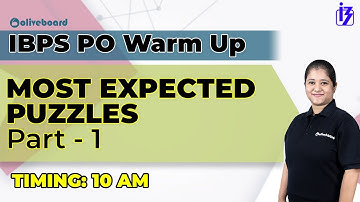 Most Expected Puzzles | Part - 1 | Tricky Puzzles | IBPS PO | IBPS PO Warm Up