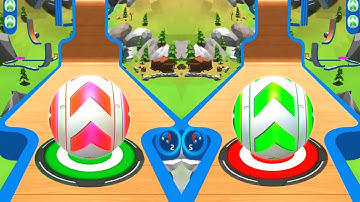 🌈🔴Sky Rolling Ball 3D Vs Reversed Gameplay SpeedRun Max Level 267