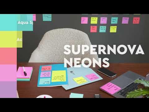 Post-it Super Sticky Notes - Supernova Neons Color Collection