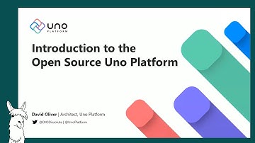 Open Source Uno Platform cross-platform development - David Oliver. Dot Net North - February 2021