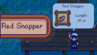 WHERE AND HOW TO CATCH RED SNAPPER Stardew Valley
