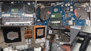 HP Omen 16 Gaming Laptop 16-AE0073CL Disassembly SSD Upgrade DC Jack Charge Port Replacement Repair
