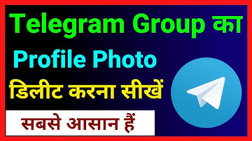 Telegram Group Ka Profile Photo Delete Kaise Kare ~ How To Delete Profile Photo In Telegram Group