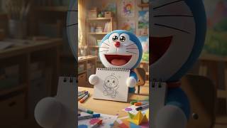 Doraemon's Amazing Drawing Skills! 🎨 #doraemon #cartoon #drawing #art #shorts #viral