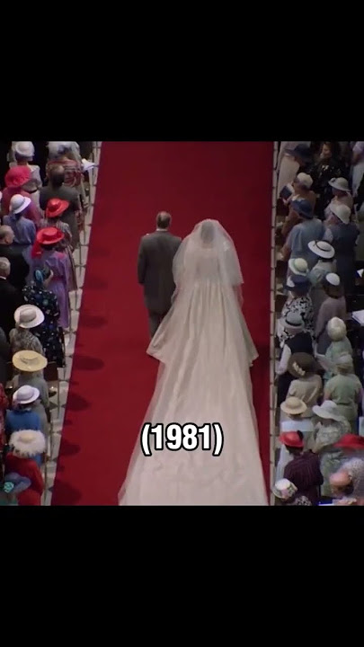 Princess Diana’s wedding dress now and in 1981 at her wedding #princessdiana #royalfamily #ladydiana
