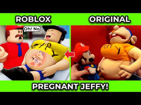 SML Movie vs SML ROBLOX: Pregnant Jeffy ! Side by Side