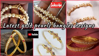 Latest D Pearls Bangles Designs Collections With Weight Muthyala Bangles Muthyala Gajulu