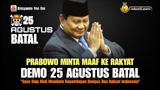 Download Lagu 🔴 DUARRR....!! PRABOWO MINTA MAAF KE RAKYAT | DEMO 25 AGUSTUS BATAL !!! MP3 Download Lagu 🔴 DUARRR....!! PRABOWO MINTA MAAF KE RAKYAT | DEMO 25 AGUSTUS BATAL !!! MP3