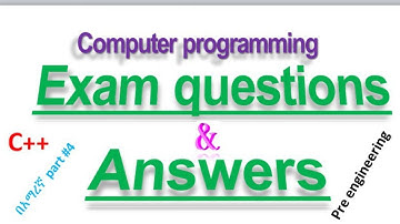 C++ programming 👉🏿Mid Exam|Questions & Answers|for Freshman Students|pre engineering| part #4 #በአማረኛ